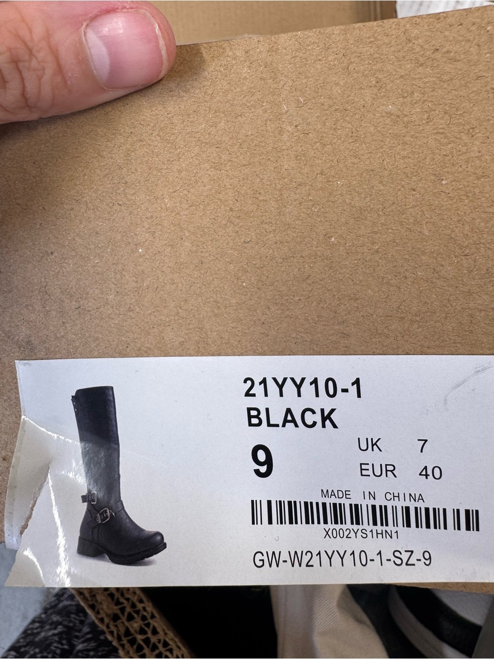 GLOBALWIN Women's 21YY10 Black Knee High Fashion Boots 9 Vegan Leather - Picture 2 of 8